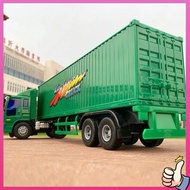 lori mainan mainan viral Inertia long trailer container car model large size postal express engineer