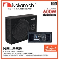 Nakamichi NBL252 - 8" Active Subwoofer Box | Car Subwoofer Box | Subwoofer Box Kereta | Car Woofer | Woofer Box