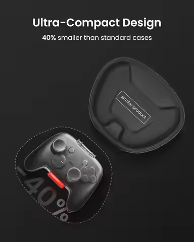 Translucent Black Case for Switch 2 Pro,Hard PC Protective Skin and Ergonomic Controller Design for 