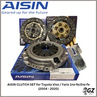 AISIN CLUTCH SET for Toyota Vios / Yaris 1nz-fe/2nz-fe (2004 - 2020) 8" 21T | High Premium |