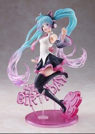 全新 日版 初音 Miku Birthday 2021 AMP Happy Cat Ver 全1種 20cm PVC Figure TAITO