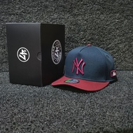 NY Maroon Nevy Combination Baseball Cap Premium Unisex Quality