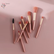 [BF] Fashionable Mini Portable Macaron Makeup Brush Eight-Piece Beauty Tool Set [SG]