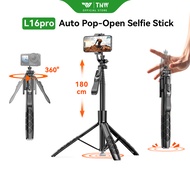 TNW L16Pro Selfie Stick Tripod Bluetooth Remote Monopod Stand L16 3-in-1 Phone Tripod for Phone Came