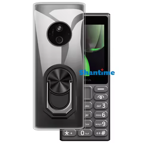 Luxury Shockproof Ring Holder For Nokia 125 4G 2024 Case TPU Protective Holder Cover For Nokia 110 4