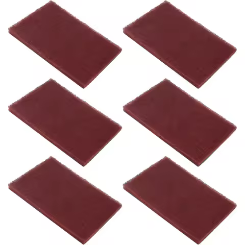 6Pcs Scotch Brite 7447 Very Fine Grade General Purpose Sanding Hand Pads 200 X 125mm / 8' X 5' Red
