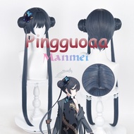 Manmei Game Blue Archive Kisaki Cosplay Wig 80Cm Long Staight Blue