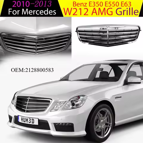 For W212 Mercedes Benz E350 E550 E63 AMG 2010-2013 Front Bumper Grille Radiator Racing Grill Auto Tu