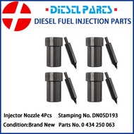 4Pcs DN0SD193 Diesel Fuel Injector Nozzle 0434250063 DNOSD193 For KIA  2.2D/VW Kombi 1.6D