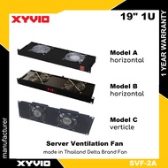 XYVIO 19” 1U / 3U Ventilation Server Rack Fan - Horizontal or Verticle model with Server Fan Rack Fa