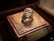 板鈦髮水晶球 S925 銀戒