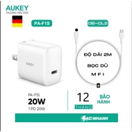 Bộ Củ sạc nhanh AUKEY PA-F1s 20W USB C trợ cục sạc-cục kèm dây type c cho máy 5-14 HSHOP- HSHOP365