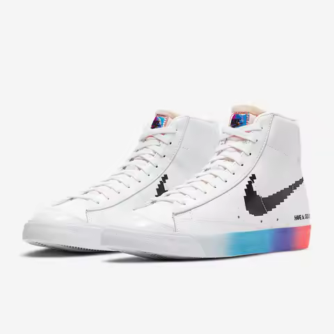 Nike Authentic Blazer Mid 77 Pixel Game Laser Casual Shoes DC3280-101
