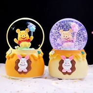 小熊維尼 水晶球 擺設 擺件 蜜糖罐 裝飾 winnie the pooh piglet 豬仔 小豬 eeyore 跳跳虎 收藏 公仔 送禮 生日禮物