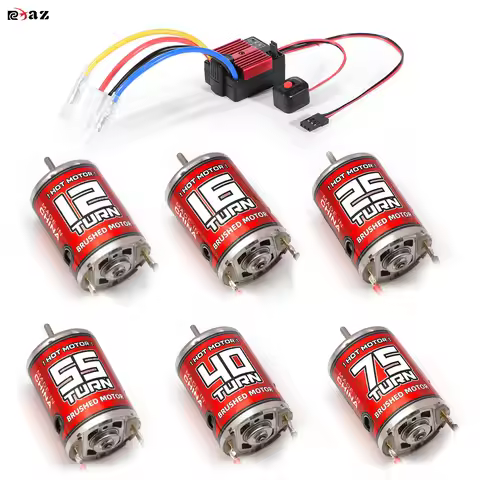 RC 540 Brushed Motor 12T-75T ESC 60A Speed Control Combination Set Climb Drift Racing Waterproof f