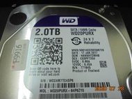 WD硬碟 2TB 紫標 型號: WD20PURX-64P6ZY0