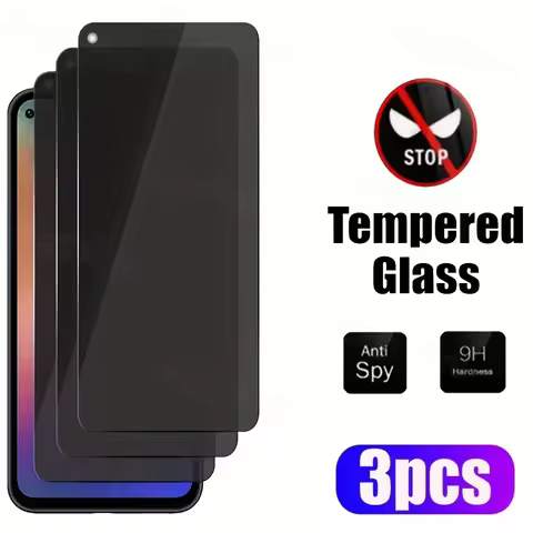 3pcs black full screen privacy glass screen protector,scratch resistant,for OPPO A52/A53/A53 5G/A54/