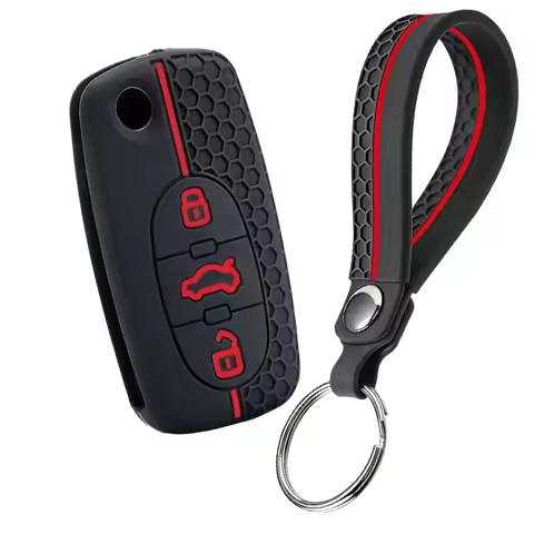Silicone Keychain For Audi A1 B6 A6 C5 A4 B5 TT 8N A2 A3 Cover Organizer Key Shell Car Key Case Fold