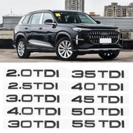 Car Trunk Sticker 3D ABS Black silver 2.0 2.5 3.0 4.0 5.0TDI 30 35 40 45 50 55 TDI For Audi A1 A3 A4