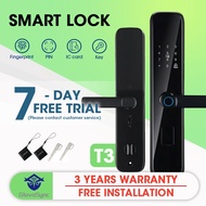GLOVOSYNC Smart Lock Smart Digital Lock Fingerprint, Keyless Entry Door Lock with Handle, Digital Lock
