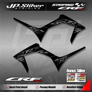 CRF 150L Original Semi Fullbody Striping Sticker - CRF 150L Hologram Simple Racing Sticker (JP.S2) 0