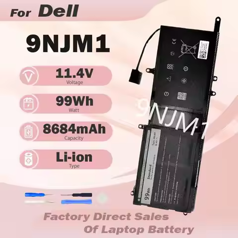 9NJM1 99Wh Laptop Battery For Dell Alienware 15 R3 R4 17 R4 R5 Series P31E Fit 44T2R MG2YH P69F P31E