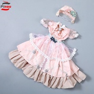 PINOU 1/3 BJD Dolls Clothes, Rococo Exquisite 60cm Princess Suspender Dress, Dolls Accessories Lolit