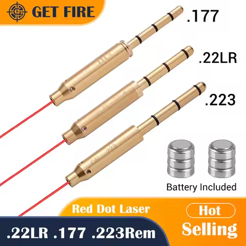 Laser Bore Sighter .22LR .177 .223Rem 9mm/.38spl 300WIN .30-06 8X57JS Barrel for Pistol Rifle Airsof