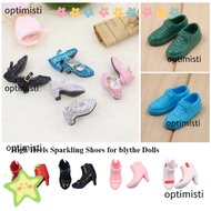 OPTIMISTI Doll Sparkling Shoes, Doll Toys Fashion High Heels Crystal Shoes, DIY Accessories Rain Boo