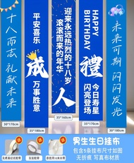 Birthday Party Decoration Banner 18th Celebration