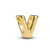 Pandora สร้อยคอตัวอักษรทอง 26 ตัวอักษร สร้อยคอสร้างสรรค์ส่วนบุคคล DIY ของขวัญวัน Qixi สร้อยคอตัวอักษ