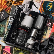 【手沖咖啡套裝禮盒】手沖壺/咖啡杯240ml/拉花杯/磨豆機 聖誕禮