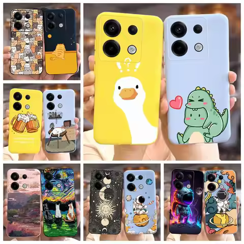 For Xiaomi Poco X6 Pro 5G Case Cute Fashion Cartoon Cover Soft TPU Phone Cases For Xiaomi Poco X6 Po