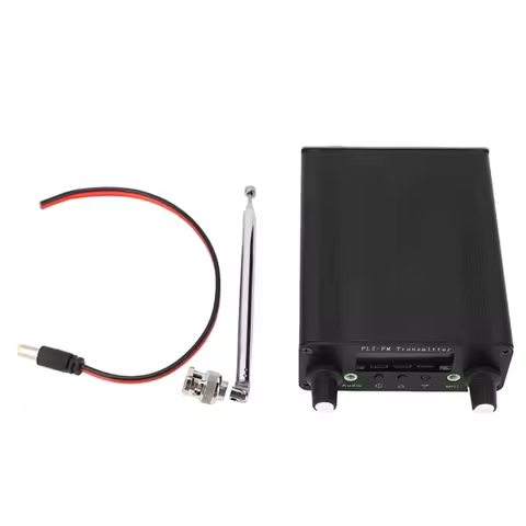 FM Transmitter 5W 76-108Mhz Stereo FM Radio Station Long Range FM Broadcast With Mic Sound Jack