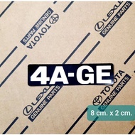 Sticker Engine Cover Valve 4AGE Toyota 4A-GE