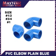 PVC ELBOW PLAIN BLUE ELBOW SIZES (1/2"-3/4"-1")/PVC BLUE PIPE FITTINGS