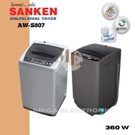 Sanken AW-S807 Mesin cuci 1 tabung top load 8 KG khusus jabodetabek