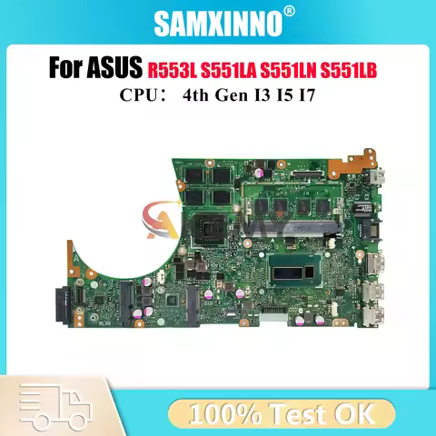 S551LN Laptop Motherboard For ASUS VivoBook S551LB S551LN S551L R553L S551LA Notebook Mainboard With