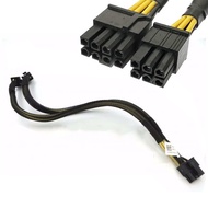 USED VGA GPU Power Cable Adapter 8Pin to Dual 6 Pin for Dell Precision T3600 T3610 T5600 T5610 T5810