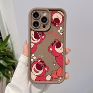 Strawberry Bear Compatible for vivo Y17s Y27 Y36 Y12 Y12 Y20 Y50 Y21 Y91 Y15 Y51 Y91 Y22 Y16 Y27 Y22 Y93 Y95 Phone Case Silicon Anti-Fall Cover