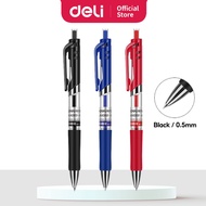 Deli Axceed Gel Pen 0.5mm Bullet Tip 0.5 Smooth Writing All Day Comfort Office School Supplies S01