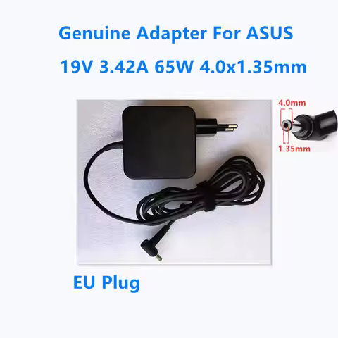 EU Plug Genuine 19.0V 3.42A 65.0W 4.0x1.35mm ADP-65DW Z AD2087020 Power Supply AC Adapter For ASUS L