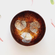 [ORANGE] CRAFT CLOSET'S ARTISTIC PAINTED COCONUT BOWL
