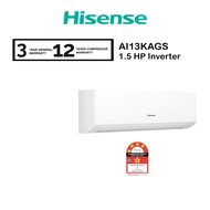 (SEDA) Hisense 1.5HP (CBGS) Air Cond AI12CBGS / AI13KAG KAGS Inverter Air Conditioner R32 Aircond Pe