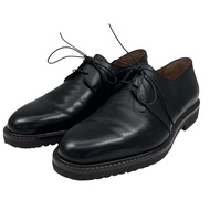 【5積分】成色極佳 ▲ Salvatore Ferragamo Ferragamo ZEUS 黑色平頭皮鞋 6.5碼 義大利製 男款