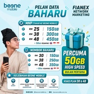 BeONE Mobile SIM 150GB & 300GB & 500GB High Speed Coverage Maxis