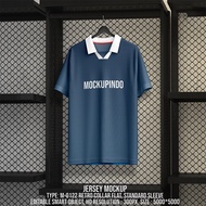 Jersey Retro End Collar Mockup | Mockup Tshirt