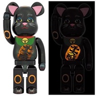 BE@RBRICK 400% 黑色 發光 招財貓 千万兩