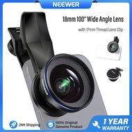 NEEWER 18mm 100° Wide Angle Phone Lens เลนส์โทรศัพท์มุมกว้าง พร้อมตัวยึดเลนส์โทรศัพท์ พร้อมวงแหวนอะแ