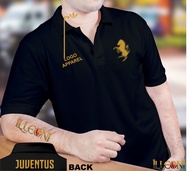 BIG SIZE (S-4XL) Kaos Poloshirt Pria Wanita JUVENTUS ZEBRA GOLD Bahan Cotton Lacos Nyaman & Tahan La